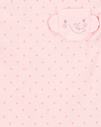 Baby Girl 5-Pack Animal Short-Sleeve Cotton Bodysuits