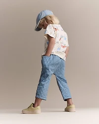 Toddler Seersucker Playground Pant with Pockets - Blue