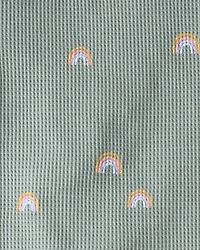 Toddler Organic Cotton Waffle Knit Set Magical Rainbow Print