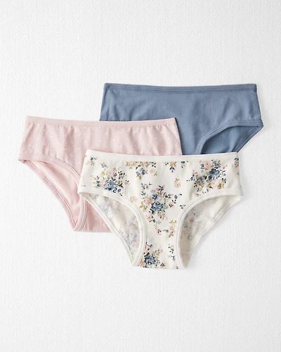 Girls 3-Pack Organic Cotton Underwear