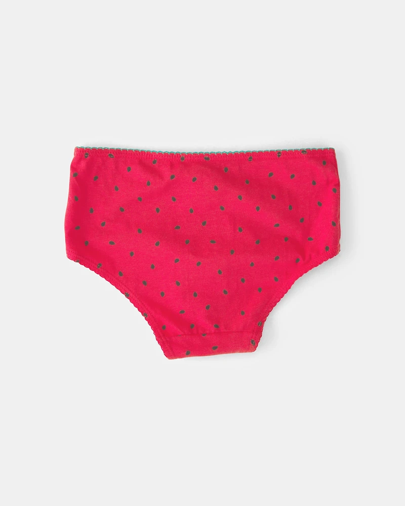 Girls 7-Pack Pink Strawberry Brief Underwear