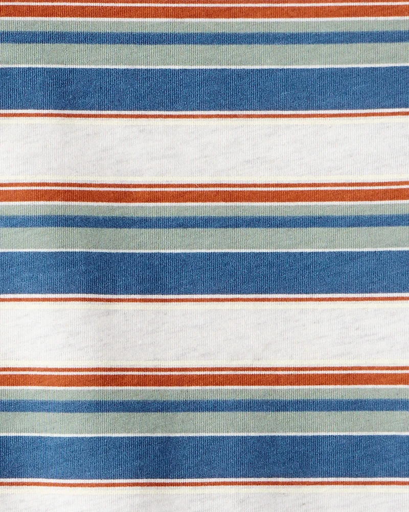 Boys Striped Long-Sleeve Tee - Grey