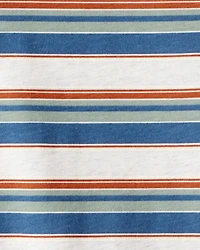 Boys Striped Long-Sleeve Tee - Grey