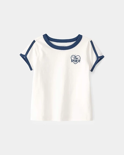 Toddler Girl 'Club Sporty' Top - Ivory