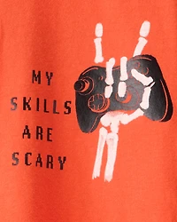 Kid Halloween Video Game Long-Sleeve Graphic Tee