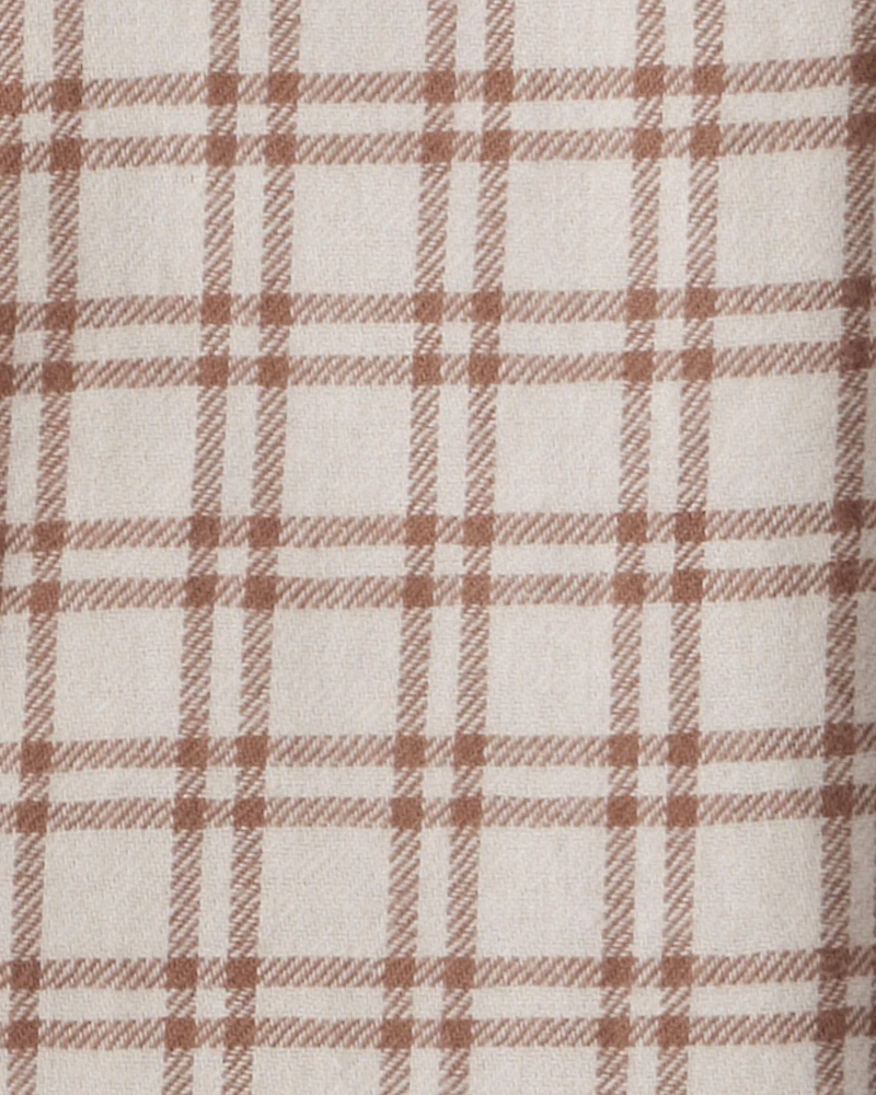 Baby Boy 3-Piece Plaid Vest, Button-Down & Jogger Set