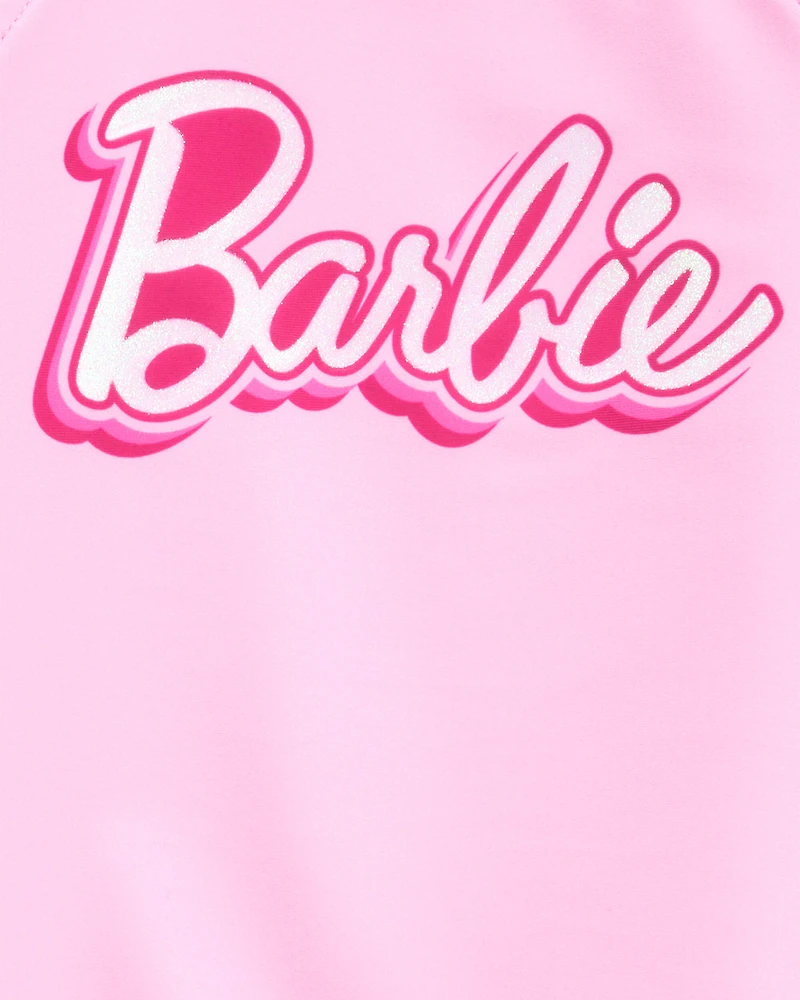 Toddler Girl Barbie™ 2-Piece Rashguard Swimsuit Set - Pink