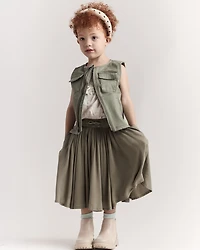 Toddler Zip-Up Vest - Olive