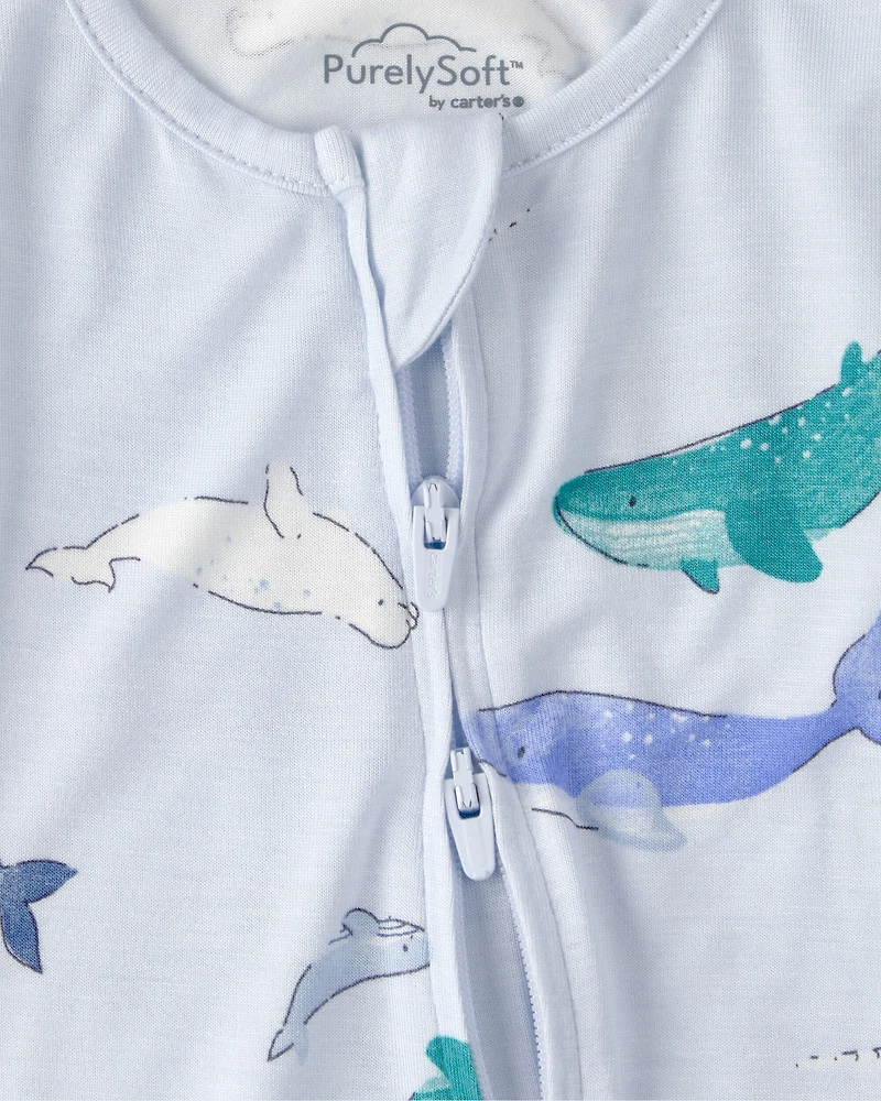 Baby Whale PurelySoft 2-Way Zip Snug Fit Sleeper - Blue