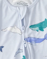 Baby Whale PurelySoft 2-Way Zip Snug Fit Sleeper - Blue