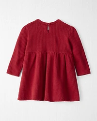 Baby Girl Organic Cotton Sweater Knit Dress