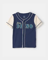 Toddler Boy 'Team Dino' Jersey - Navy Blue