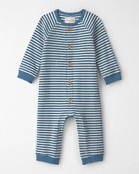 Baby Organic Cotton Waffle Knit Jumpsuit