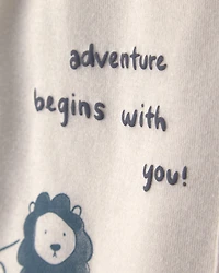 Baby Boy 4-Piece Lion Top & Pant Set