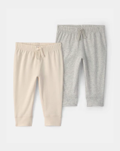 Baby 2-Pack Pants - Ivory/Grey