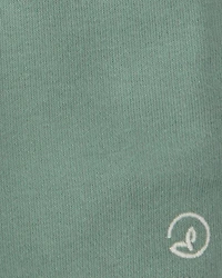 Toddler Boy Recycled Shorts Made with Organic Cotton Palm Green