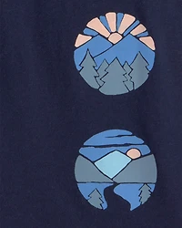 Toddler Boy Mountainscape Graphic Tee - Blue
