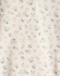 Toddler Girl 2-Pack Floral Cotton Long-Sleeve Top - Ivory/Pink