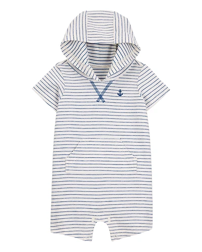 Baby Striped Hooded Romper