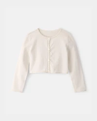 Toddler Girl Cardigan Sweater - Cream