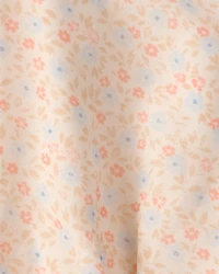 Girls Floral Smocked Dress - Pink