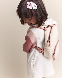 Toddler Girl Colourblock Long-Sleeve Hooded Sweatshirt Dress - Light Heather Grey