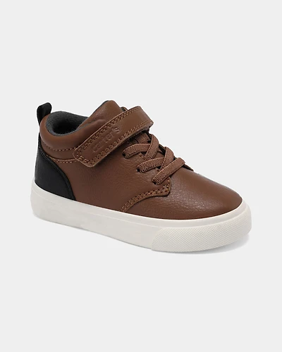 Toddler Boy High-Top Casual Shoes - Brown