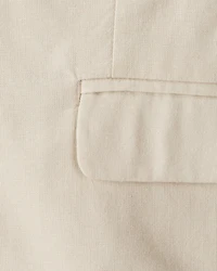 Toddler Linen Suit Jacket Made With Organic Cotton - Khaki