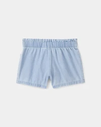 Toddler Girl Chambray Shorts - Blue