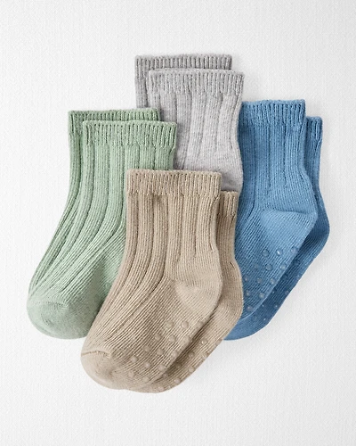 Baby 4-Pack No-Slip Socks Made with Organic Cotton