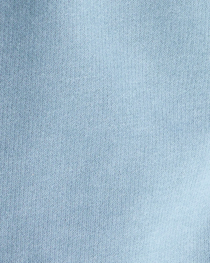 Baby Boy Solid Fleece Cotton Jogger - Blue