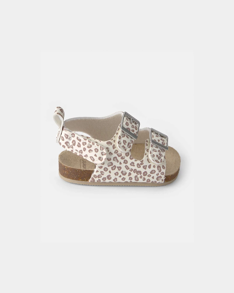 Baby Girl Cheetah Sandals - Cream
