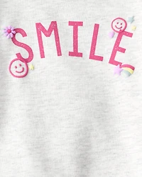 Baby Girl Smile French Terry Long-Sleeve Top & Skirt Set