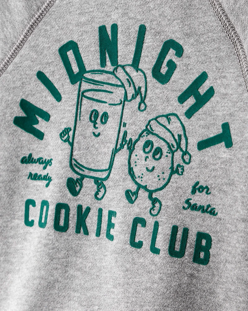Toddler Boy DayDream Fleece Midnight Cookie Club Long-Sleeve Pullover Sweatshirt - Grey