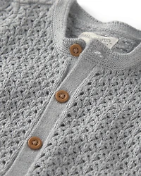 Baby Short-Sleeve Romper Grey