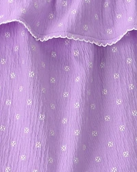 Toddler Girl 2-Piece Ruffle Tank Top & Short Set - Purple