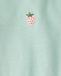 Baby Girl 5-Pack Fruit Print Cotton Multipack Bodysuits - Brown/Green/Pink/Red/White