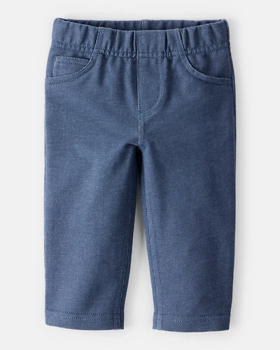 Baby Boy 100% Cotton Pull-On Pants - Blue