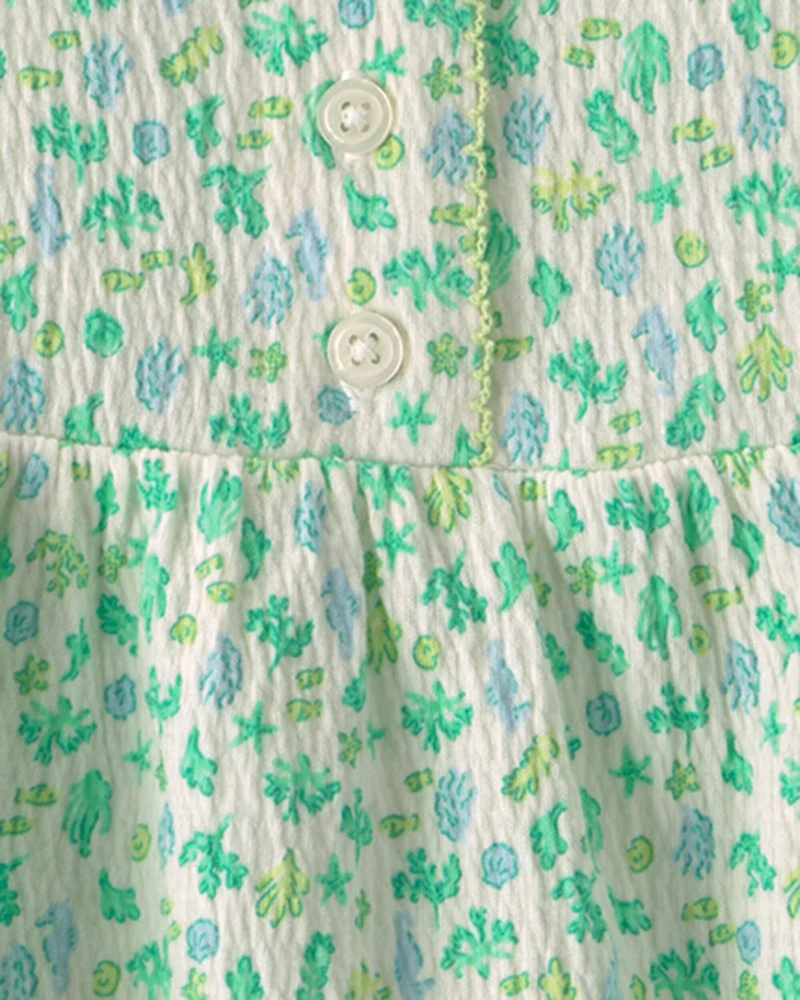 Toddler Girl Floral Tank Top - Green