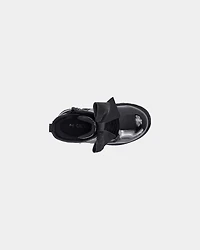 Girls Bow Combat Boots - Black