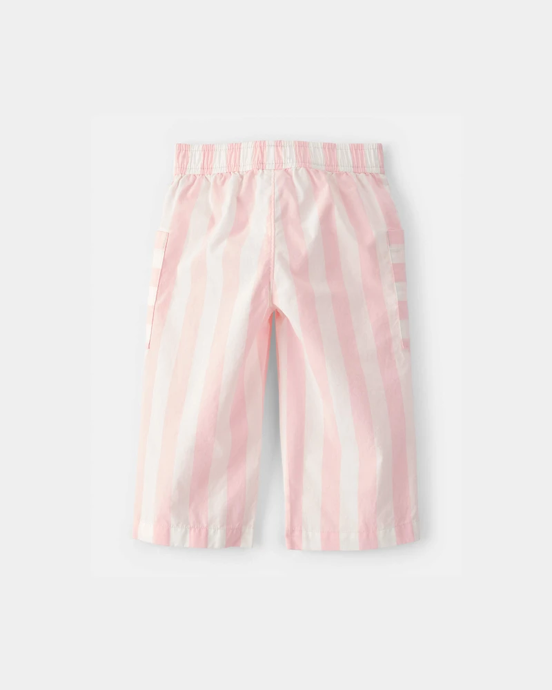 Baby Girl Striped Pants - Pink/Ivory