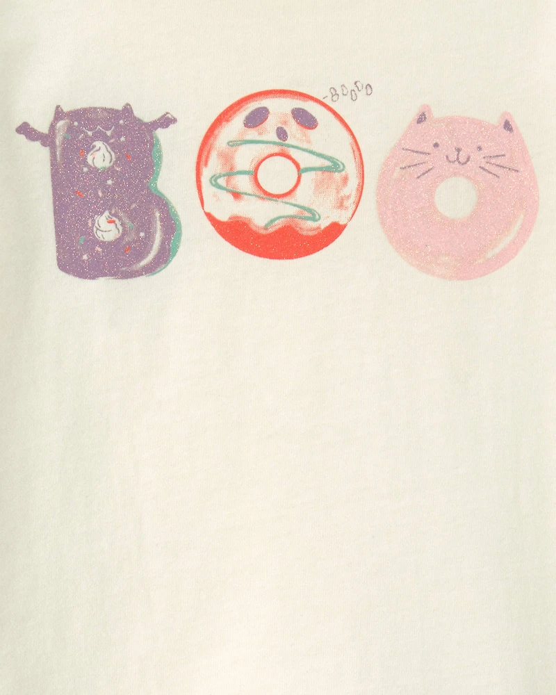 Toddler Girl 'Boo' Halloween Long-Sleeve Graphic Tee - Cream