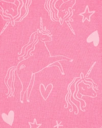 Toddler Girl 4-Piece Unicorn Cotton Pyjamas