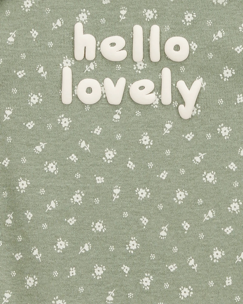 Baby Girl 5-Pack Floral Horses Short-Sleeve Cotton Bodysuits