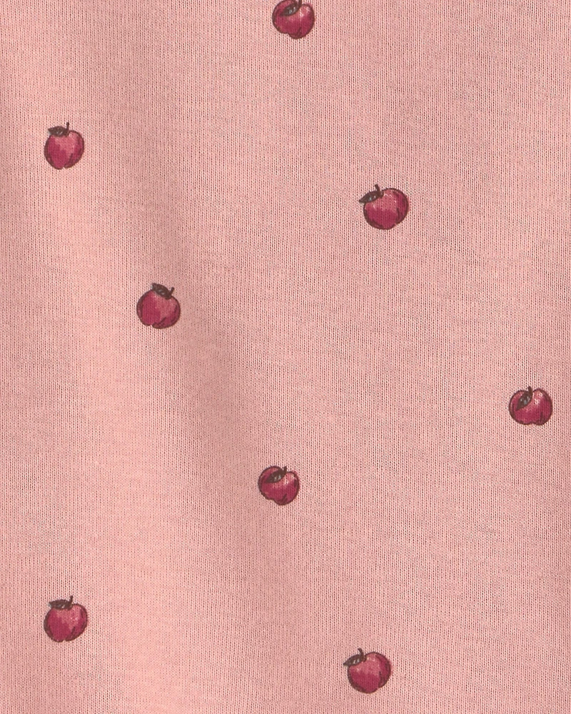 Baby Girl 2-Piece Organic Cotton Pajamas Pink Apples