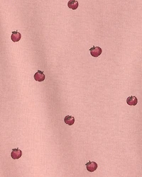Baby Girl 2-Piece Organic Cotton Pajamas Pink Apples