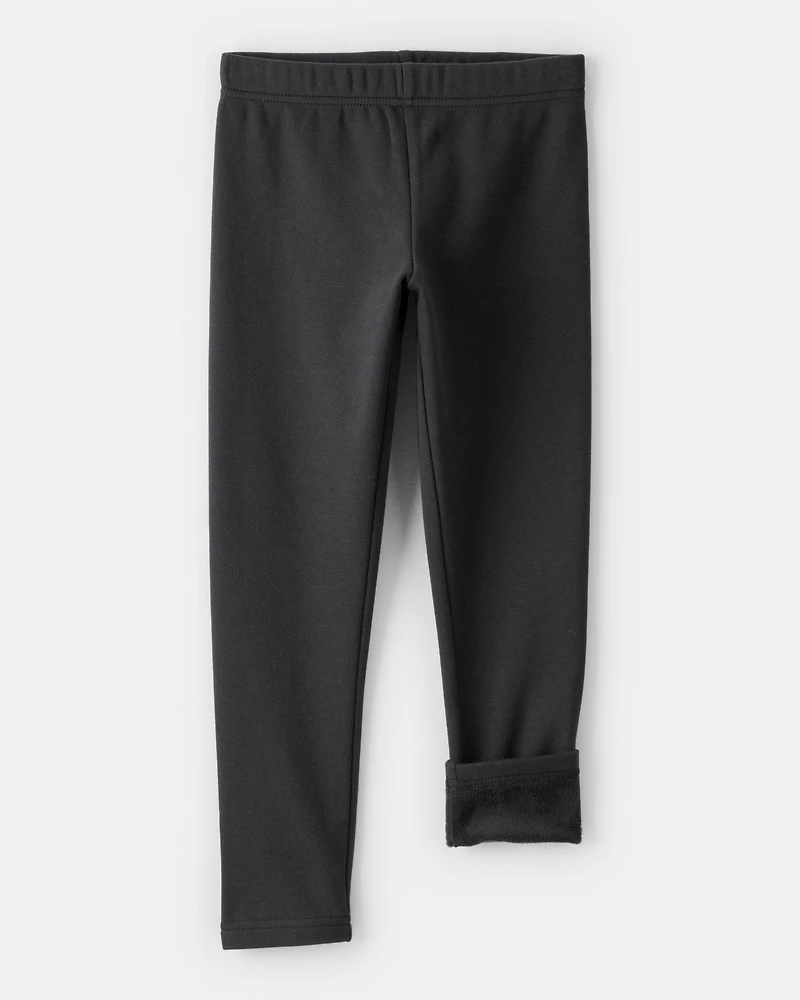 Girls Pull-On Stretch Leggings - Black