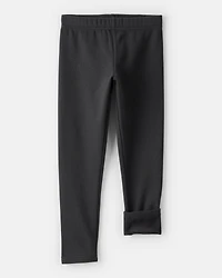 Girls Pull-On Stretch Leggings - Black