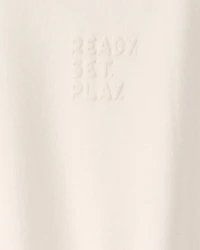 Toddler Girl 'Ready Set Play' French Terry Pullover Sweatshirt - Ivory