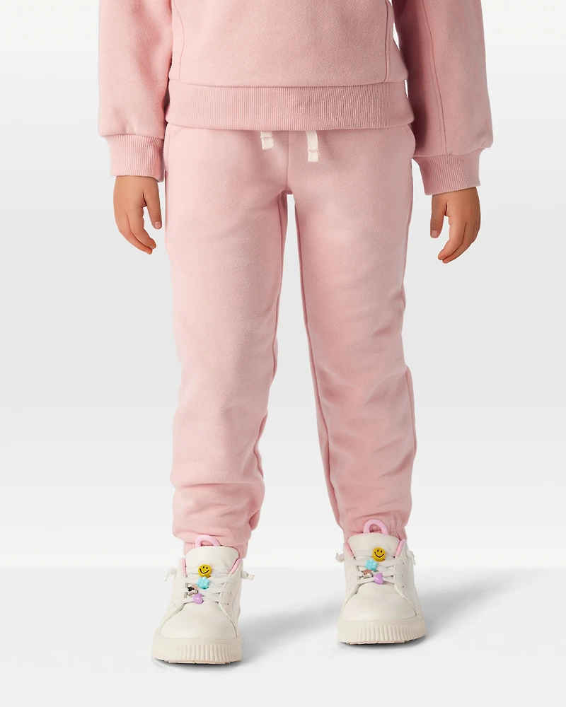 Toddler Girl Cotton Joggers - Pink